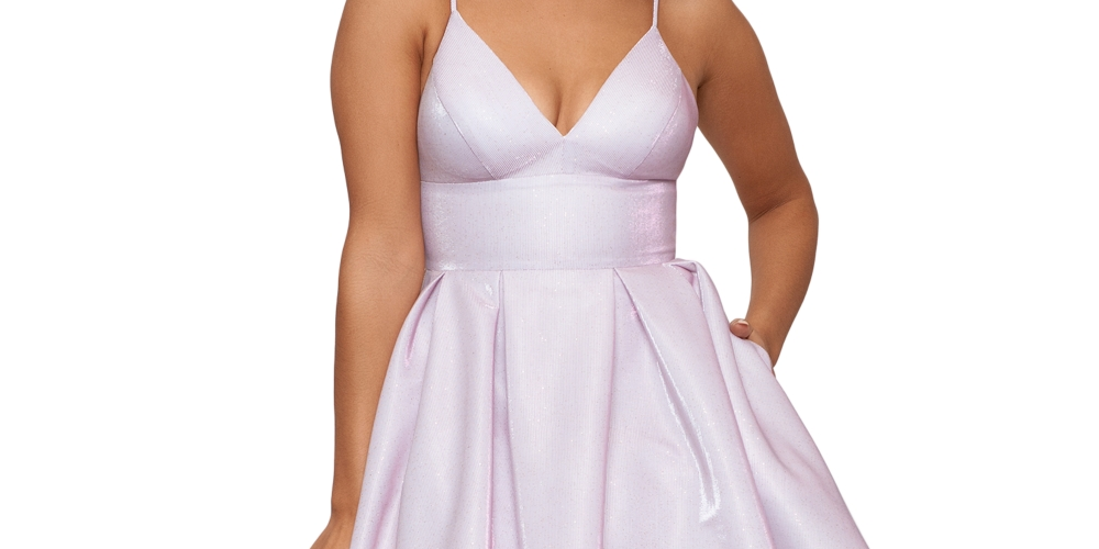 Betsy & Adam Women's Galaxy Fit & Flare Party Dress Blue Size 8