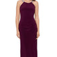 Betsy & Adam Women's Embellished Halter Gown Red Size 8