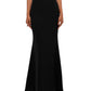 Betsy & Adam Women's Ruffled Sleeve Gown Black Size 2Petite