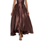 Betsy & Adam Women's Strapless High Low Gown Brown Size 10Petite