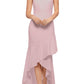 Betsy & Adam Women's Halter Keyhole Gown Pink Size 8