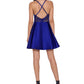 Blondie Nites Junior's X Back Illusion Pocket Dress Blue Size X-Large