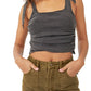 Free People Women's Boulevard Cotton Crop Top Black Size M