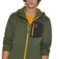 Bass Outdoor Men's Highline Trail Regular Fit Stretch Colorblocked Full Zip Hooded Track Jacket Green Size X-Large