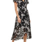 Kensie Women's Embroidered Midi Dress White Size 8