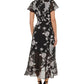 Kensie Women's Embroidered Midi Dress White Size 8