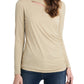 Vince Camuto Women's Sparkle Jersey Cutout Top Yellow Size Medium