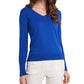 Riley & Rae Women's Clara V Neck Sweater Blue Size Small