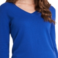 Riley & Rae Women's Clara V Neck Sweater Blue Size Small