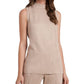 Vince Camuto Women's Mock Neck Sleeveless Tunic Brown Size Large