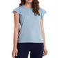 Riley & Rae Women's Suzi Flutter Sleeve Top Blue Size Large
