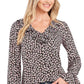 CeCe Women's Floral Ruffled Blouse Pink Size X-Small