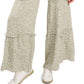 CeCe Women's Ditsy Printed Ruffle Wide Leg Pants Green Size Medium