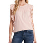 CeCe Women's Cascading Ruffle Top Pink Size Medium