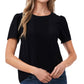 CeCe Women's Pleat Front Top Black Size Small