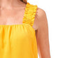 CeCe Women's Ruffle Sleeveless Swing Top Yellow Size Large