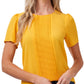 CeCe Women's Pin Tucked Blouse Top Yellow Size Medium