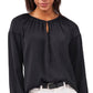 Vince Camuto Women's Hammered Satin Blouse Black Size X-Small