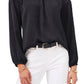 Vince Camuto Women's Hammered Satin Blouse Black Size X-Small