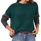 Vince Camuto Women's Colorblock Sweater Green Size X-Small