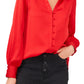 Vince Camuto Women's Button Up Shirt Red Size Small