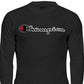 Champion Men's Big & Tall Thermal Logo Print Shirt Black Size Large