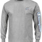 Champion Men's Graphic Logo Long Sleeve T-Shirt Gray Size XXX-Large