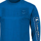 Champion Men's Graphic Logo Long Sleeve T-Shirt Blue Size Medium