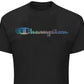 Champion Men's Classic Anaglyph Logo Short Sleeve T-Shirt Black Size XXX-Large
