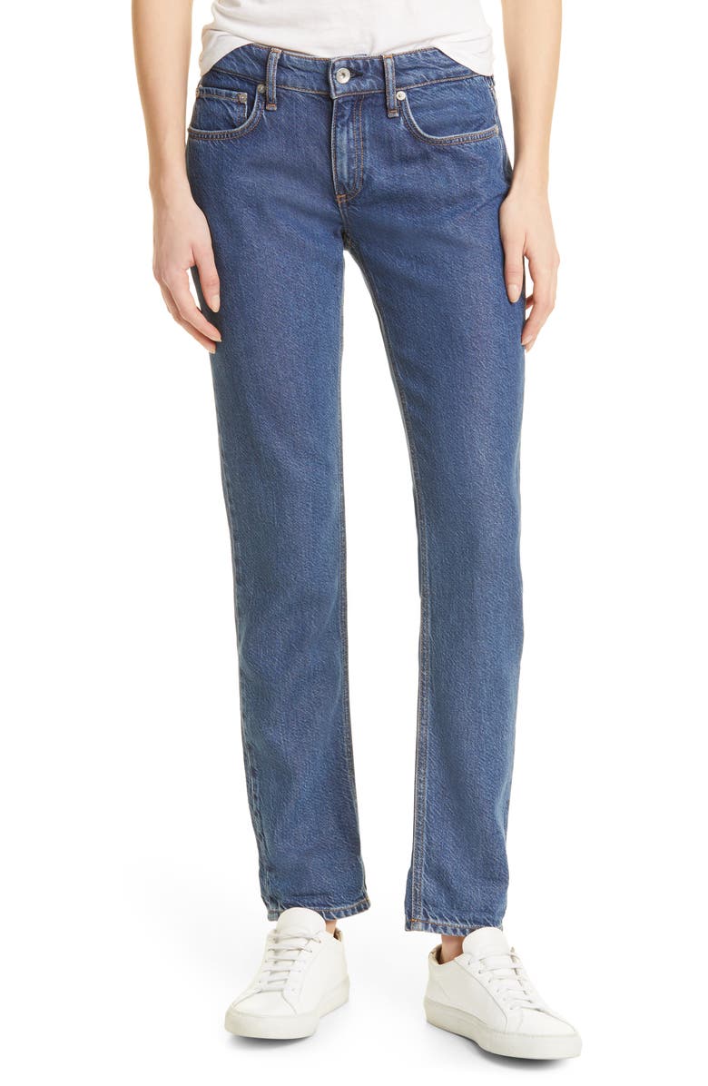 rag & bone Dre फेदरवेट स्लिम फिट जीन्स लिली रंग में, साइज़ 23
