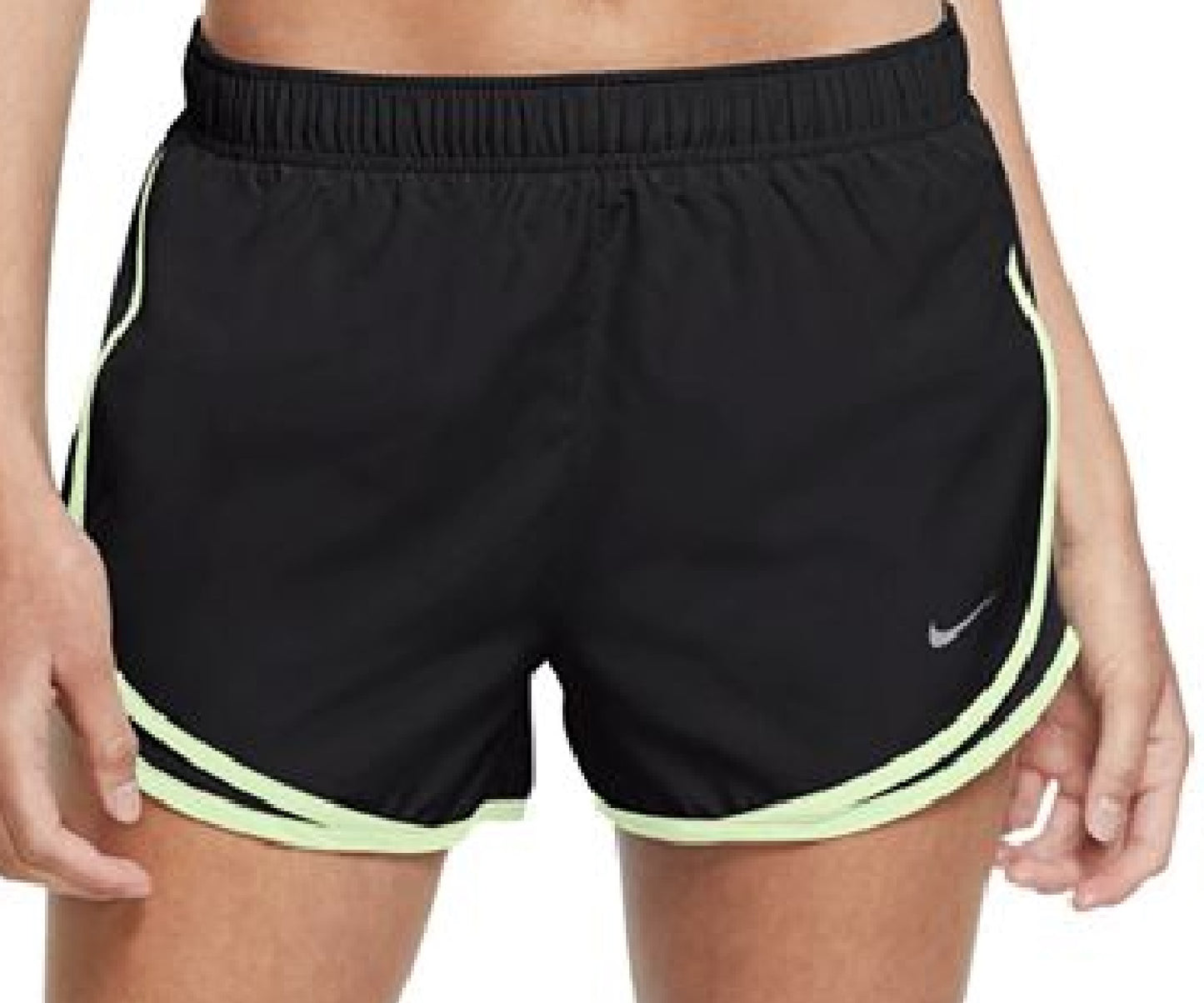Nike Women's Dri Fit Solid Tempo Running Shorts Black Size Large