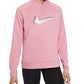 Nike Women's Quarter Zip Graphic Sweatshirt Pink Size 3X
