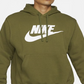 Nike Men's Sportswear Club Logo Pullover Hoodie Blue Size Small