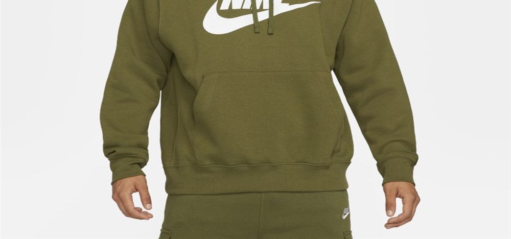 Nike Men's Sportswear Club Logo Pullover Hoodie Blue Size Small