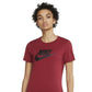 Nike Women's Sportswear Cotton Logo T-Shirt Red Size Large