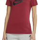 Nike Women's Sportswear Cotton Logo T-Shirt Red Size Large