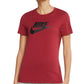 Nike Women's Sportswear Cotton Logo T-Shirt Red Size XL