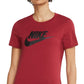 Nike Women's Sportswear Cotton Logo T-Shirt Red Size XL