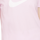 Nike Women's Sportswear Cotton Logo T-Shirt Pink Size X-Large
