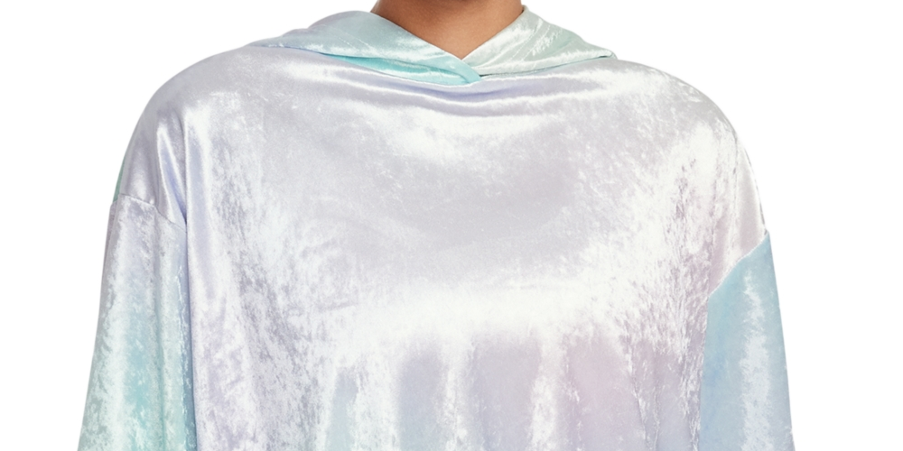 Nike Women's Sportswear Velour Hoodie Blue Size 1X