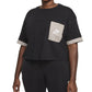 Nike Women's Cotton Pocket T-Shirt Black Size 2X