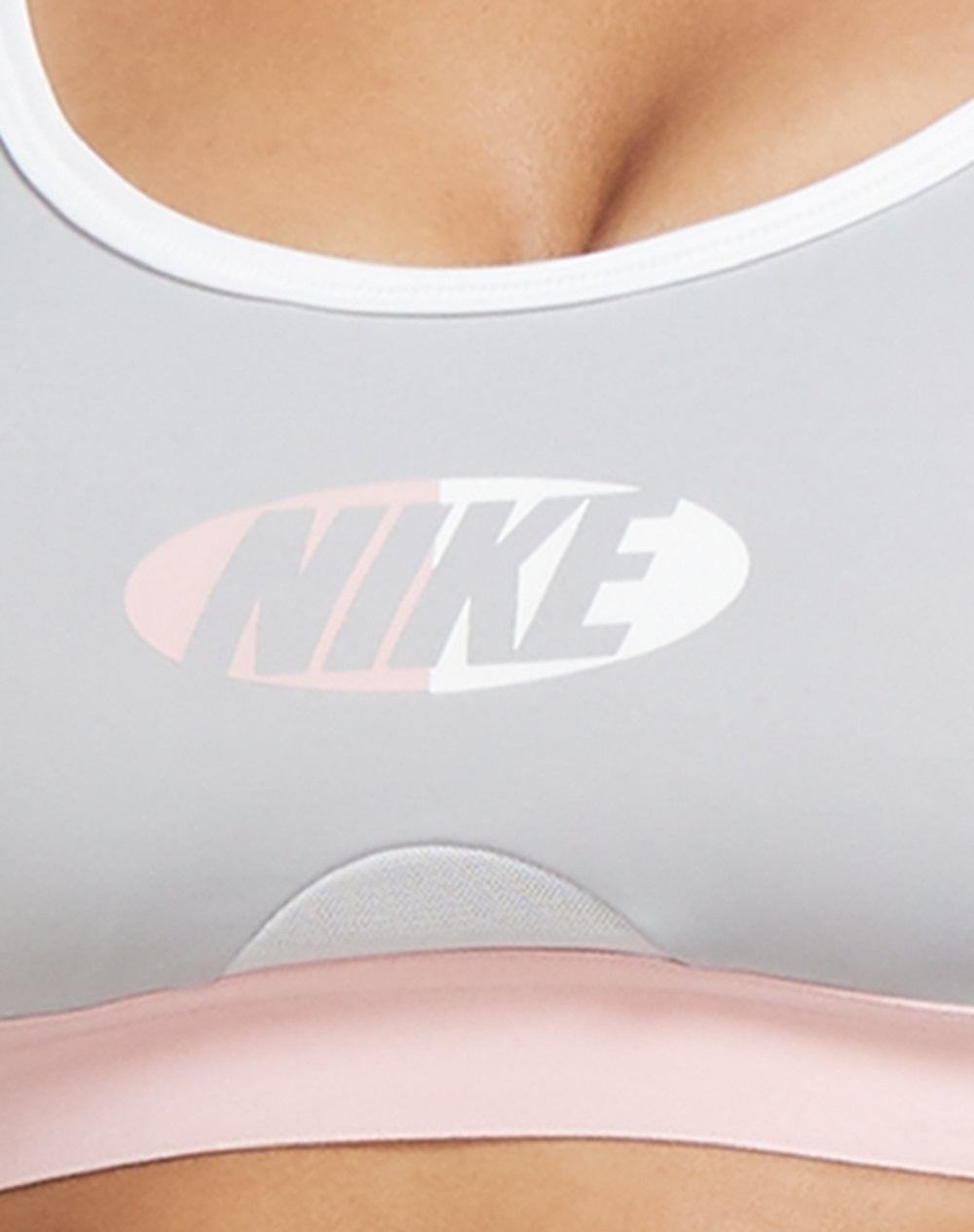 Nike Women's Dri Fit Indy Colorblocked Sports Bra Smoke Gray Size Medium