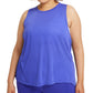 Nike Women's Yoga Dri Fit Crossback Tank Blue Size X-Large