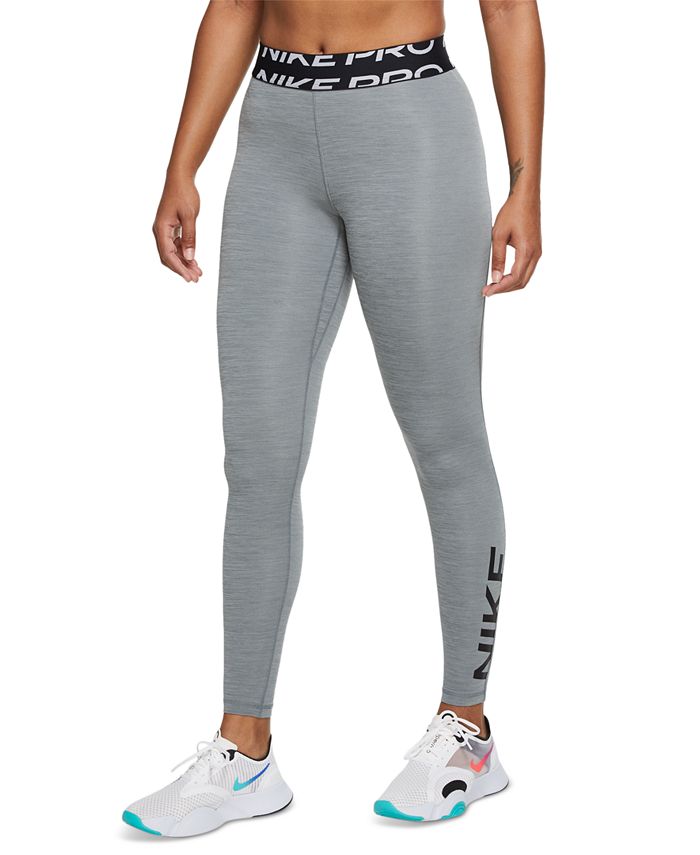 नाइक वीमेन प्रो ड्राई फिट ग्राफिक लेगिंग्स ग्रे स्माल साइज़