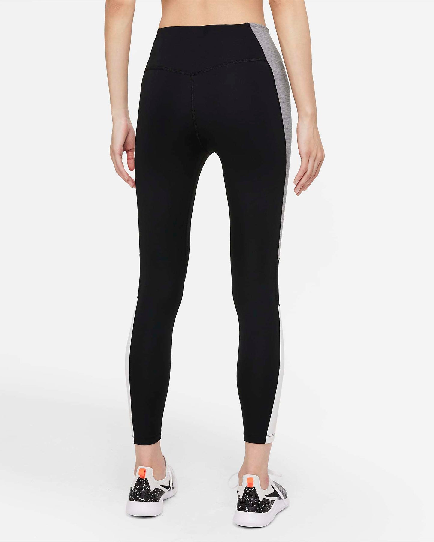 Nike Women's Color Block Mid Rise 7/8 Tights Black Size 1X