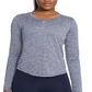 Nike Women's Plus Dri FIT One Standard Fit Top Blue Size 3X