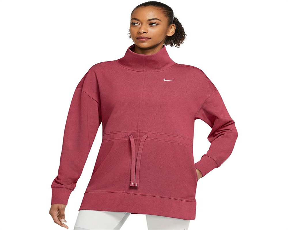 नाइक वीमेंस प्लस Dri-FIT गेट फिट पुलओवर ट्रेनिंग टॉप पिंक साइज़ एक्स-लार्ज