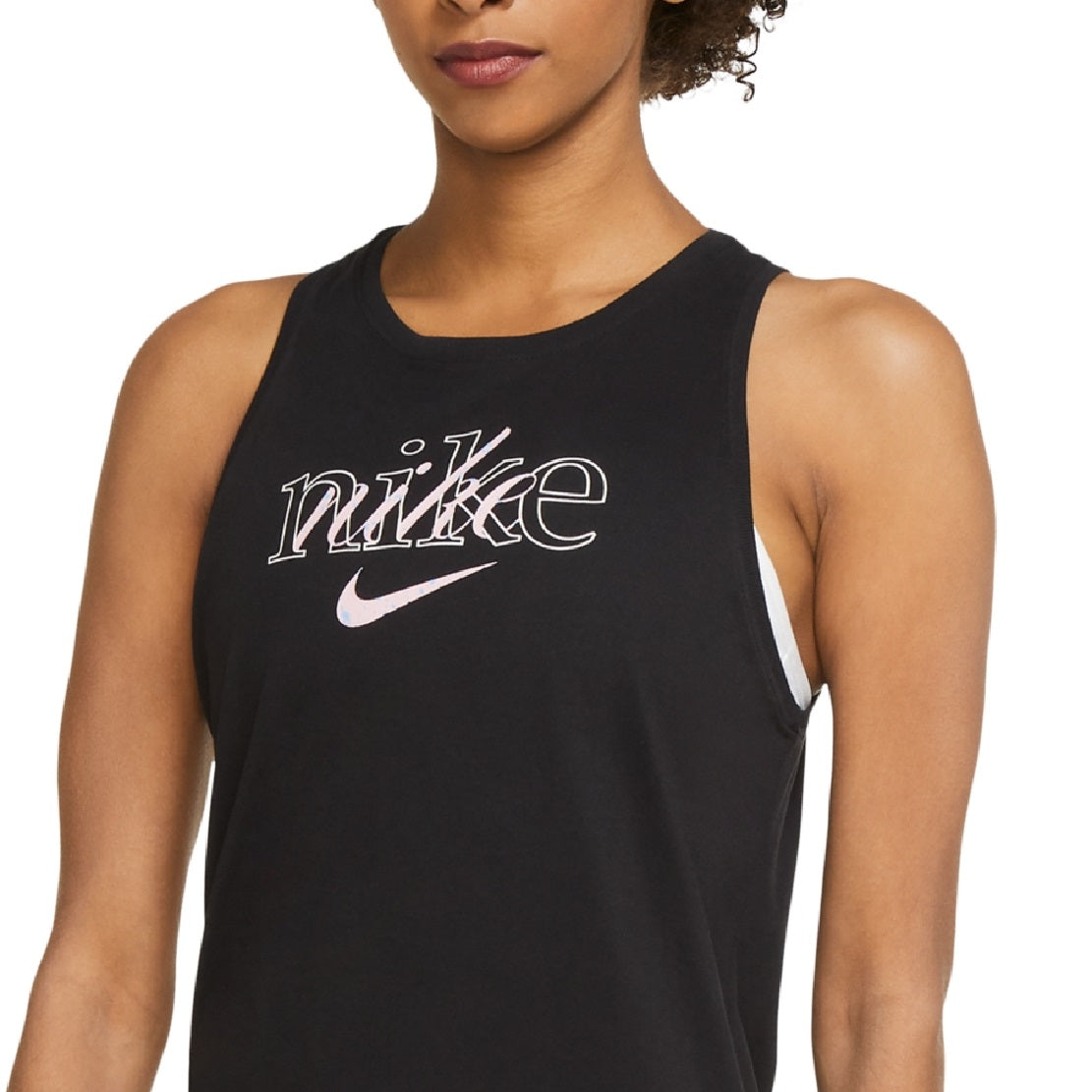 Nike Women's Dri Fit Graphic Training Tank Black Size Small