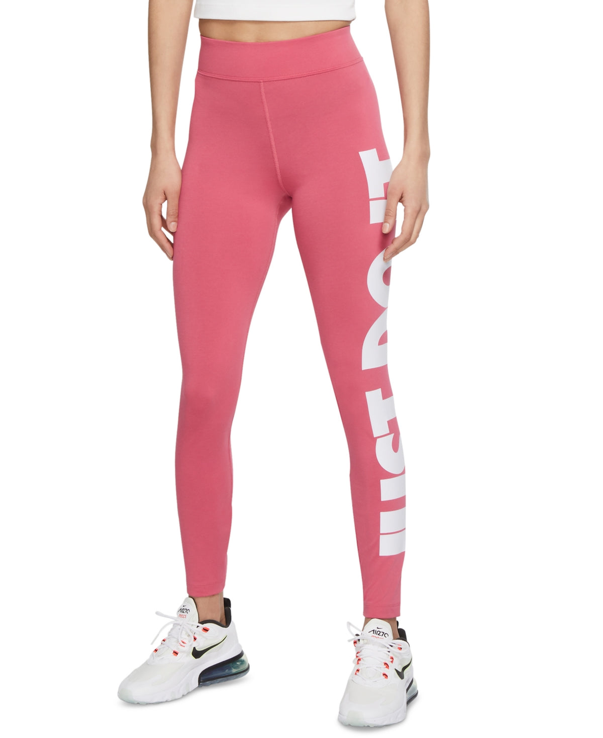 Nike Women's Essential Just Do It Full Length Leggings Pink Size Small