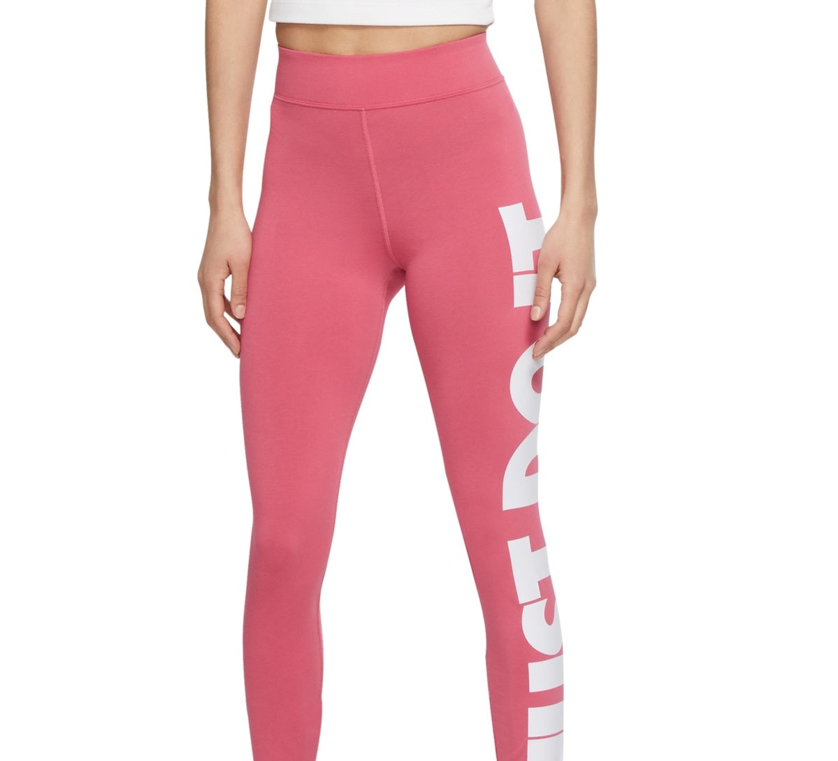 Nike Women's Essential Just Do It Full Length Leggings Pink Size Small